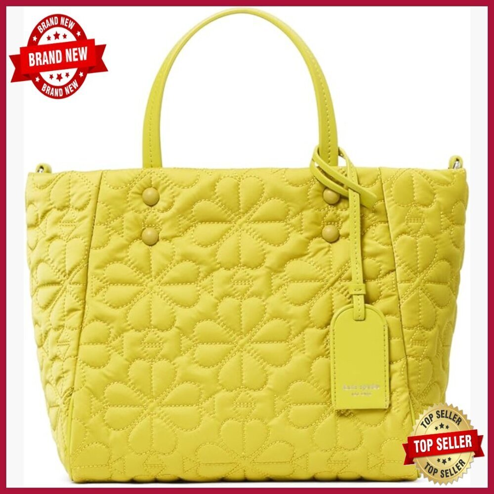 Quilted Recycled Polyester Small Tote Shoulder Bag Satchel